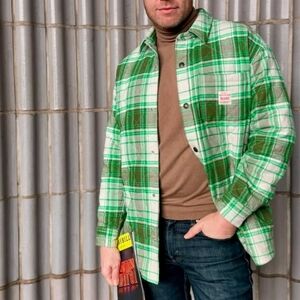 NWOT: Mens Levi's Quilted Plaid Shacket - Medium